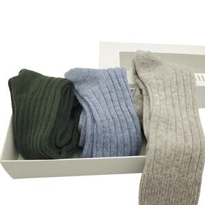 Cashmere Socks 3 Pack Gift Set Women 9-11 Garnet Hill Crew Luxury New Cozy Soft